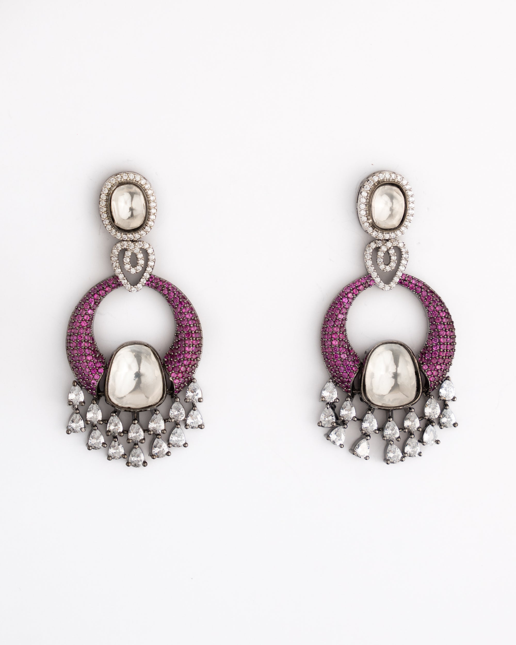 Amethyst Mist Hoop Earrings