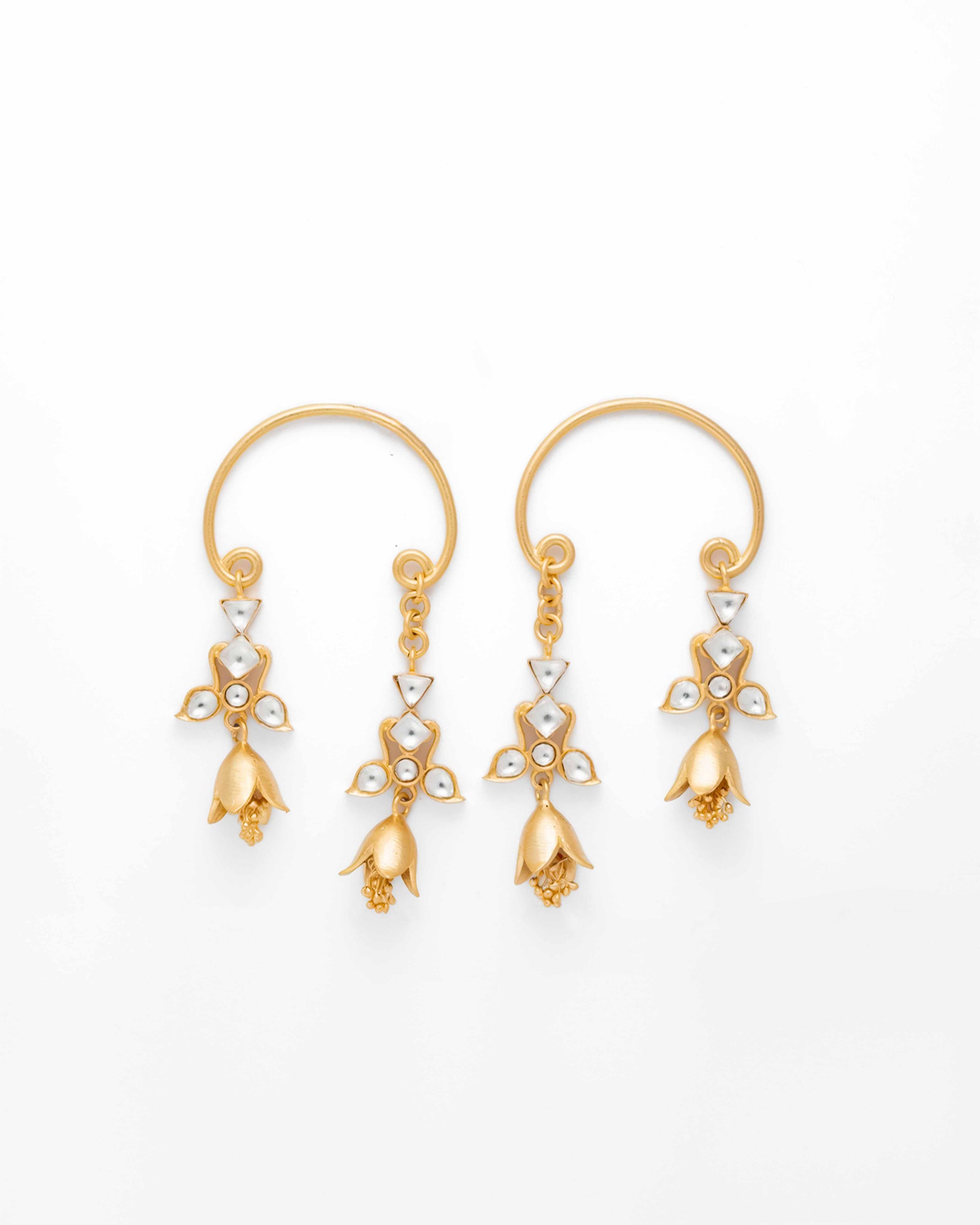 Ghungroo Tulip Hoop Earrings
