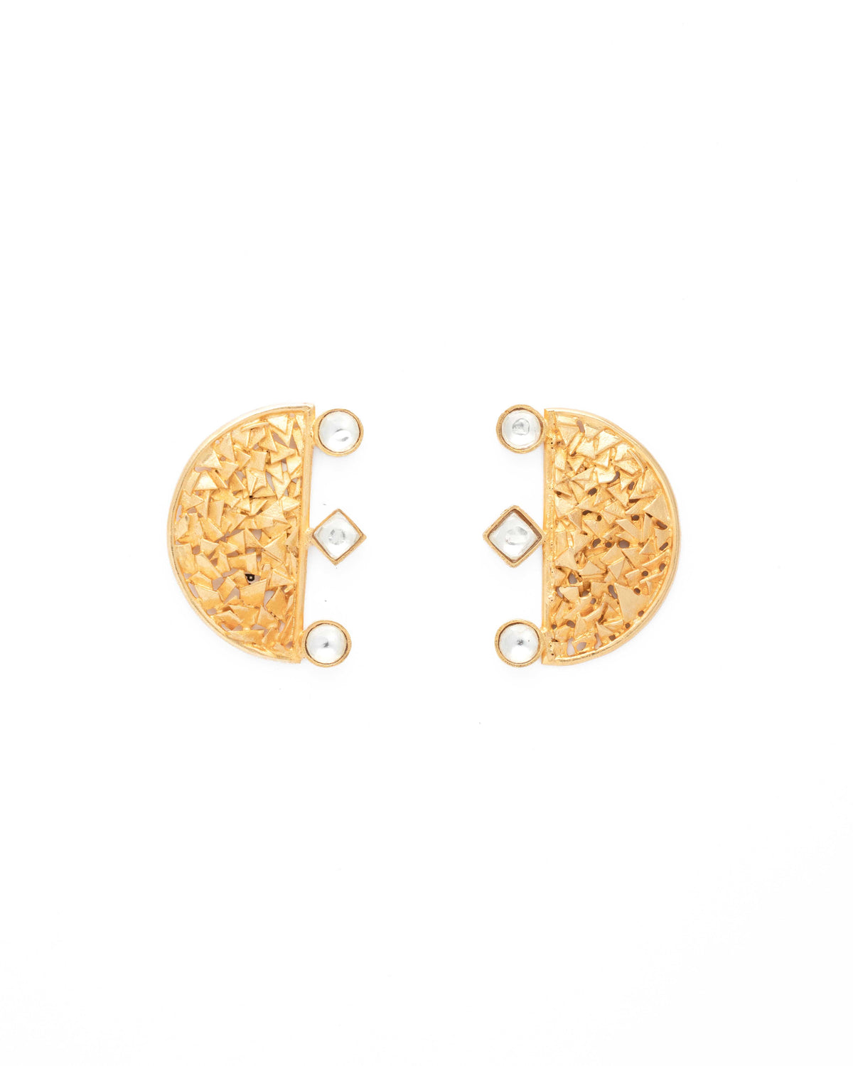 Ardhchandra Kundan Studs