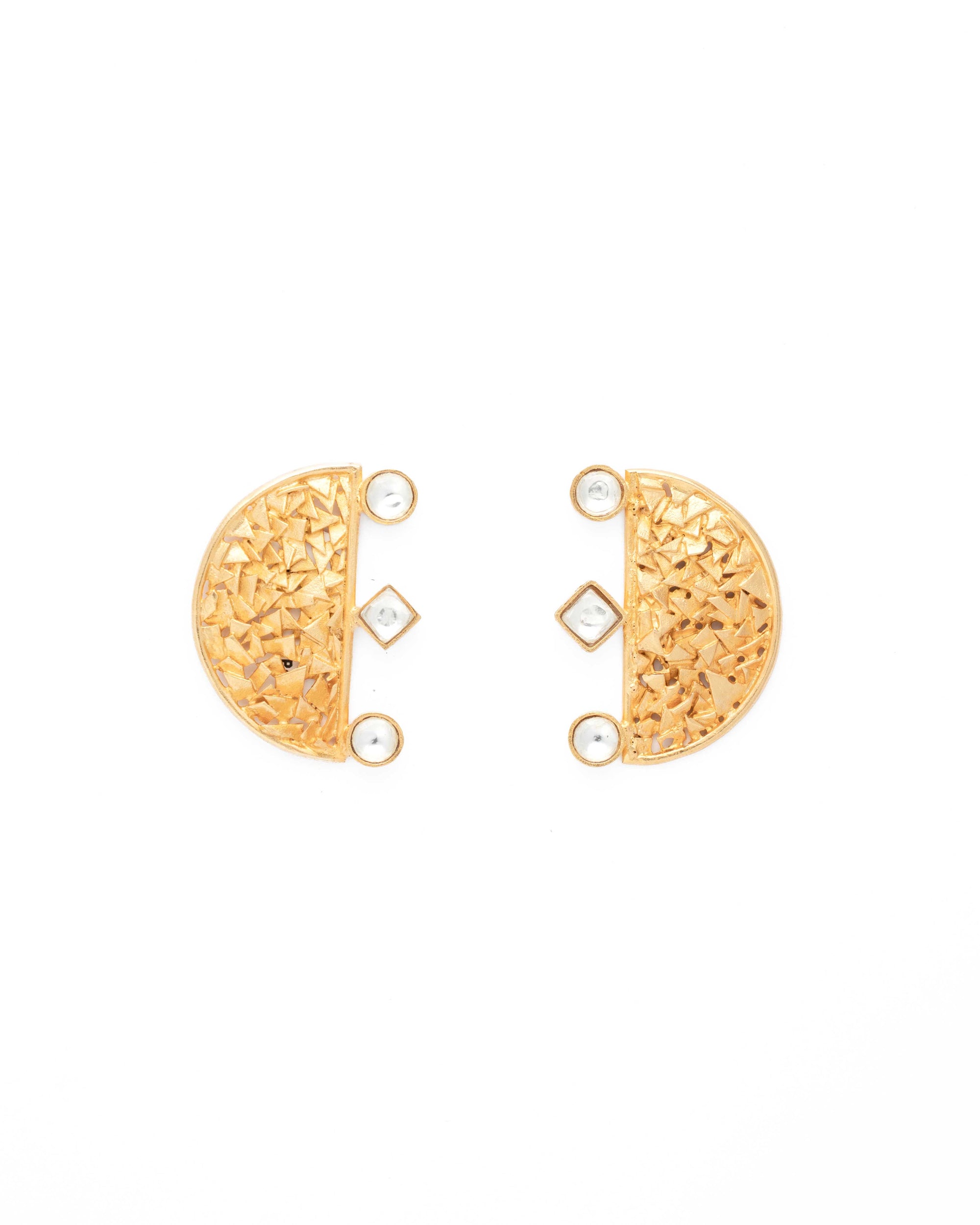 Ardhchandra Kundan Studs